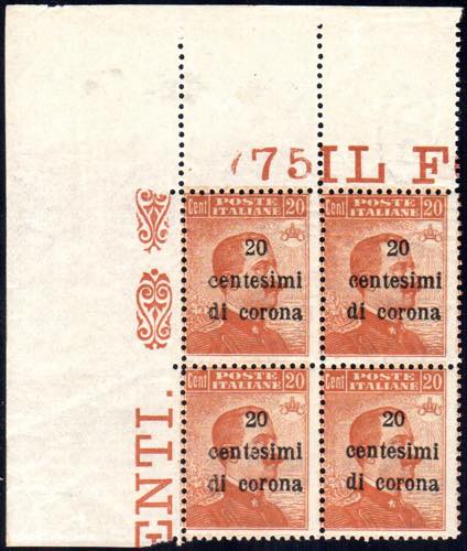 TRENTO E TRIESTE 1919 - 20 cent. ... 