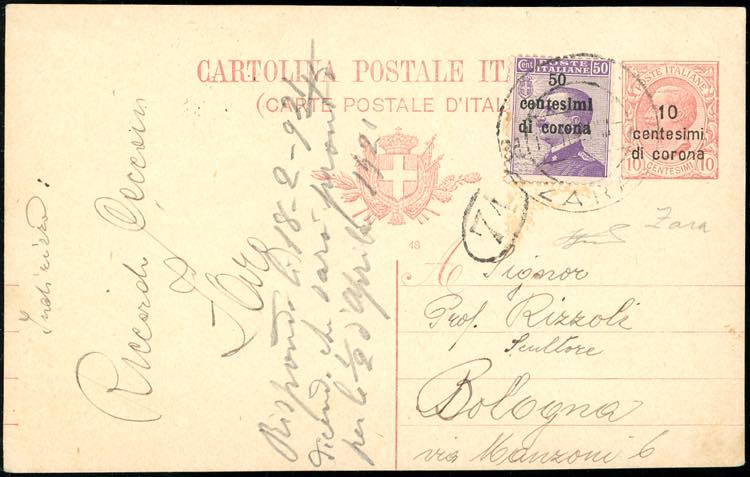 DALMAZIA INTERI POSTALI 1921 - 10 ... 