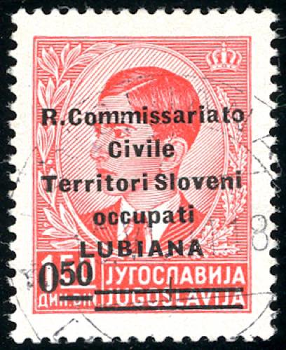 LUBIANA 1941 - 0,50 d. su 1,50 d. ... 