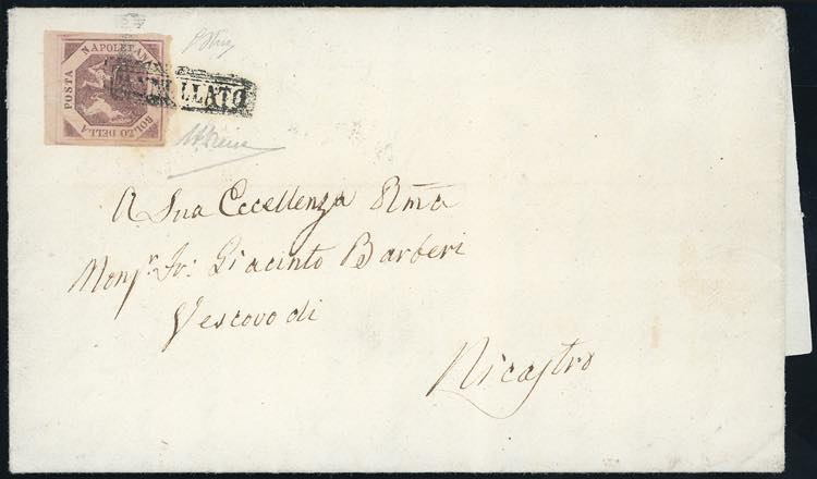 1858 - 2 grana lilla rosa, I ... 