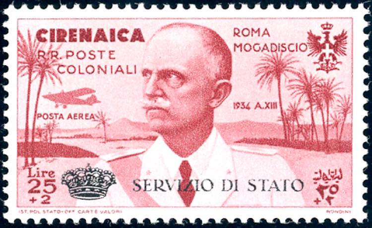 SERVIZIO AEREO 1934 - 25 + 2 lire ... 