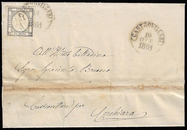 1861 - 1 grano grigio scuro (19a), ... 