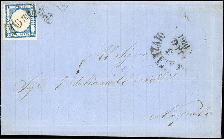 1861 - 2 grana azzurro chiaro, ... 