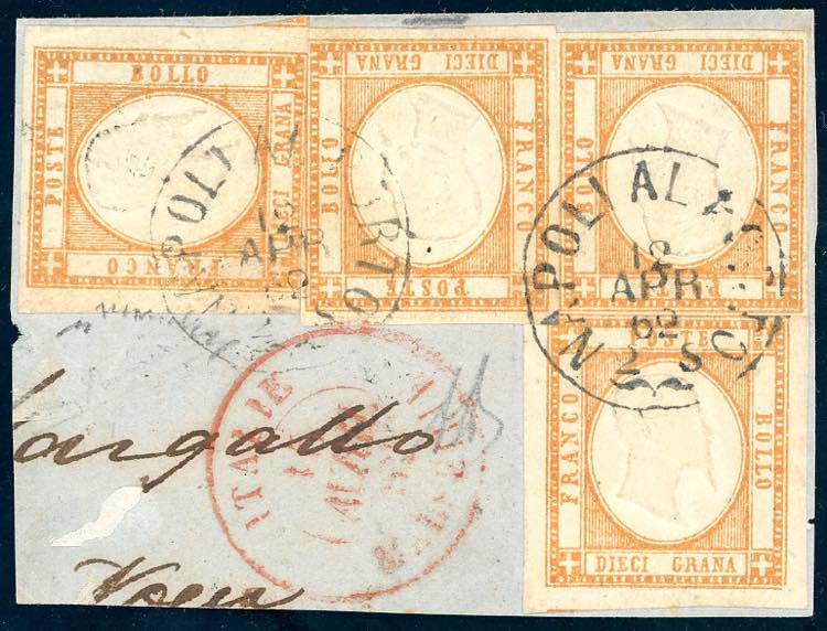 1861 - 10 grana arancio (22), ... 