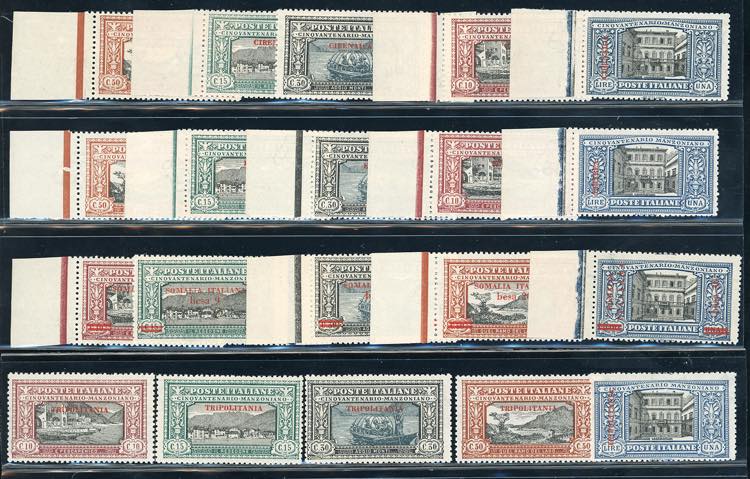 1924 - Manzoni, serietta di 5 ... 