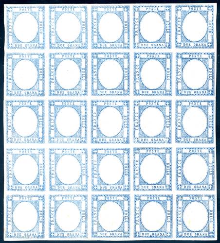 1861 - 2 grana azzurro (20), ... 