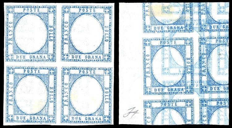 1861 - 2 grana azzurro (20), prova ... 