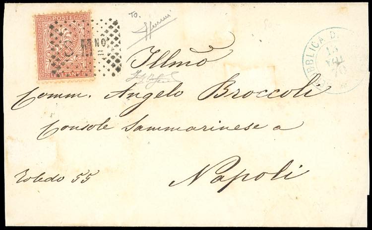1870 - 2 cent. De La Rue, tiratura ... 