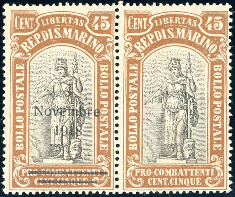 1918 - 45 + 5 cent. Celebrazione ... 