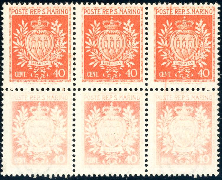 1945 - 40 cent. Stemmi, blocco di ... 