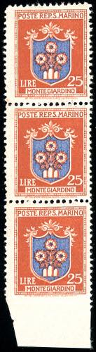 1945 - 25 lire Stemmi, striscia ... 