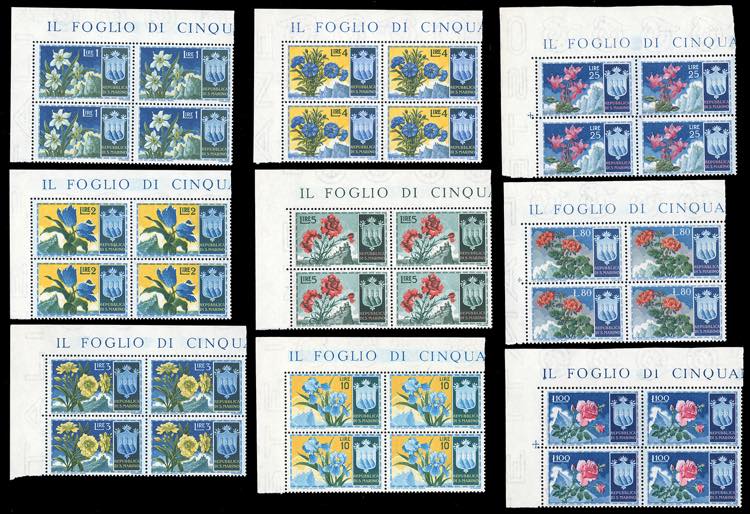 1853 - Fiori, I emissione, serie ... 