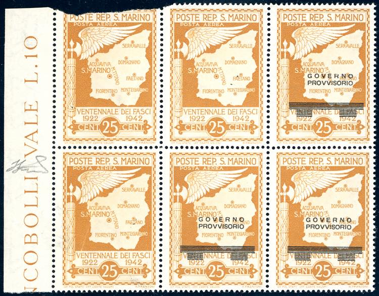 1943 - 25 cent. soprastampato ... 