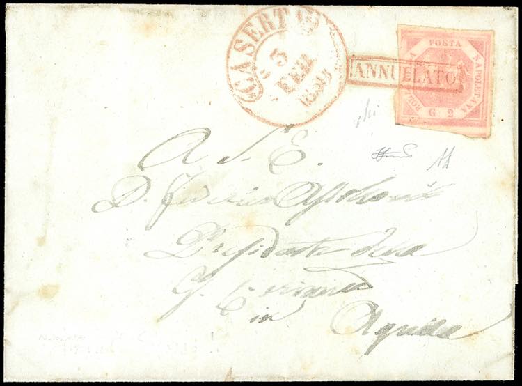 CASERTA, annullato + cerchio rossi ... 