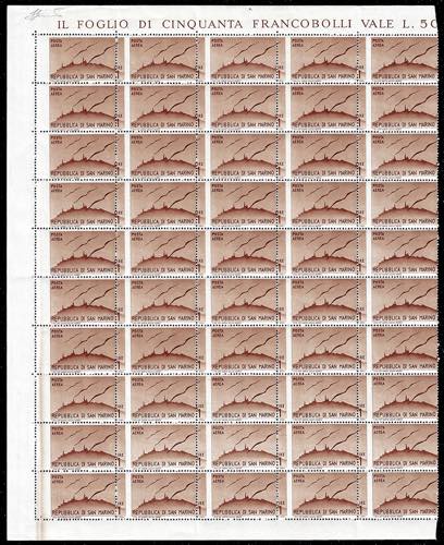 1946 - 1 lira Vedute, foglio ... 