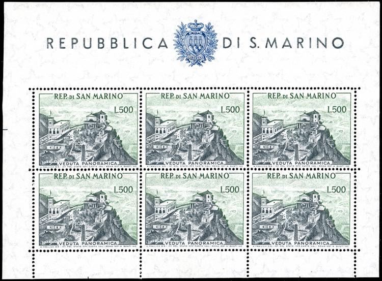 1958 - 500 lire Panorama foglietto ... 