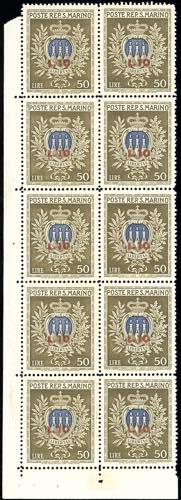 1946 - 10 lire su 50 lire Pro ... 