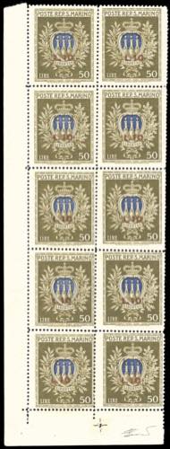 1946 - 10 lire su 50 lire Pro ... 