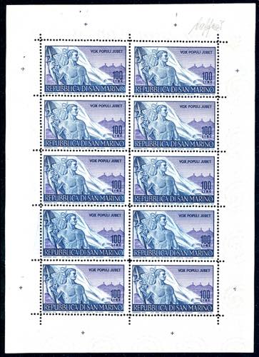 1948 - 100 lire Lavoro, minifoglio ... 