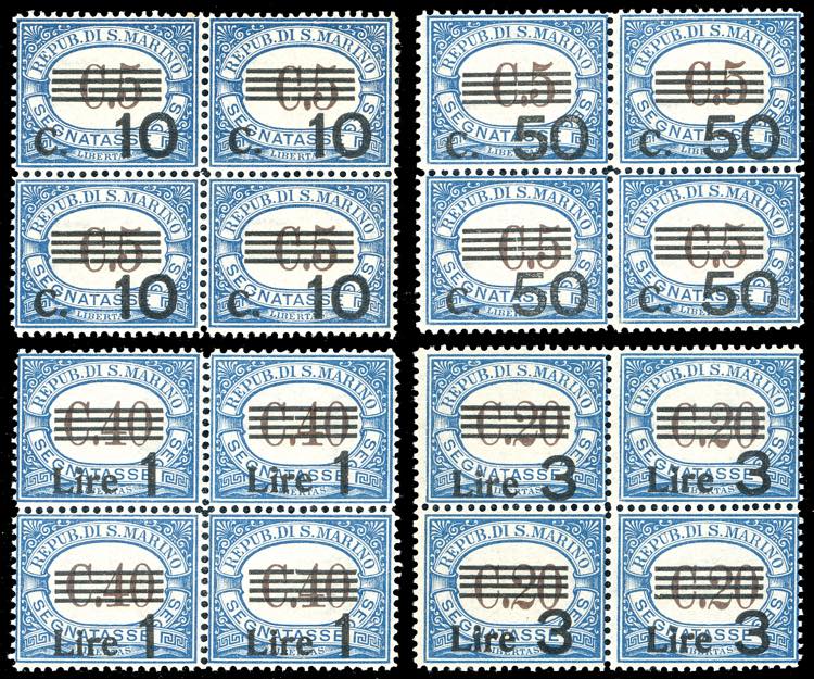 1940 - Soprastampati, serie ... 