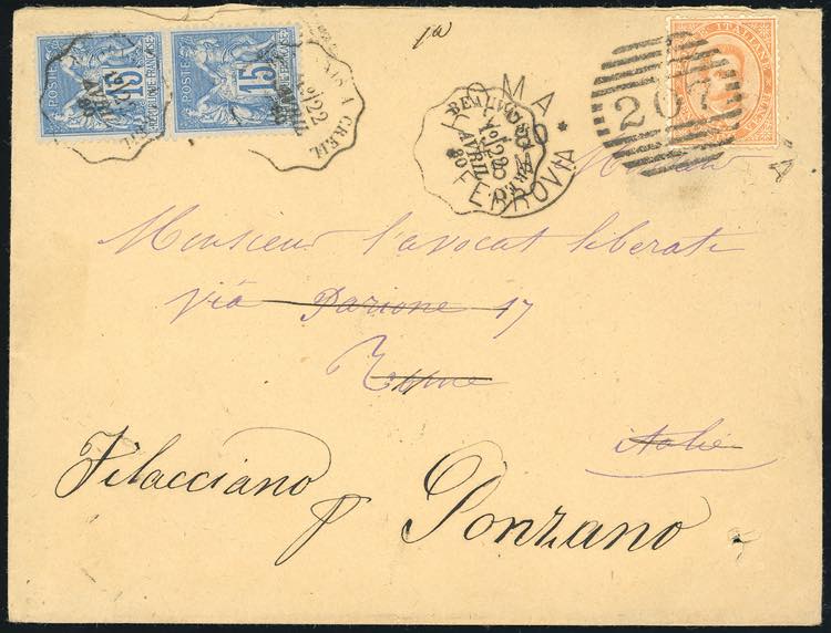 FRANCIA/ITALIA 1880 - Redirected ... 