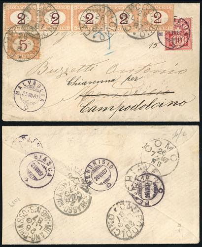 SVIZZERA/ITALIA 1887 - Redirected ... 