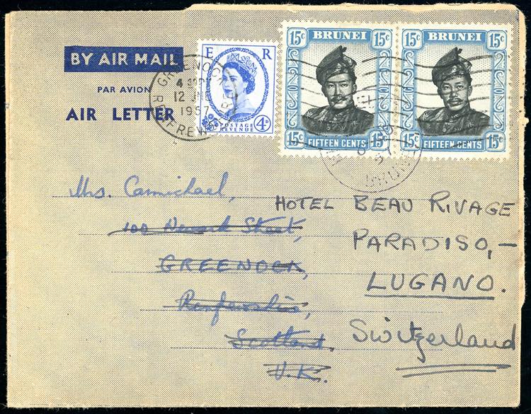 BRUNEI/GRAN BRETAGNA/SVIZZERA 1957 ... 