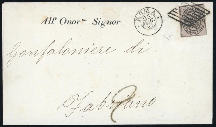 1867 - 1/2 baj violetto grigiastro ... 