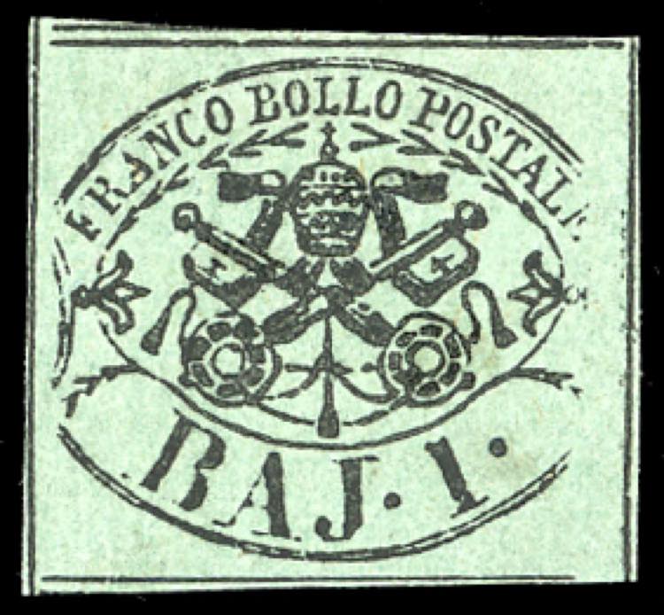 1852 - 1 baj verde grigiastro (2), ... 