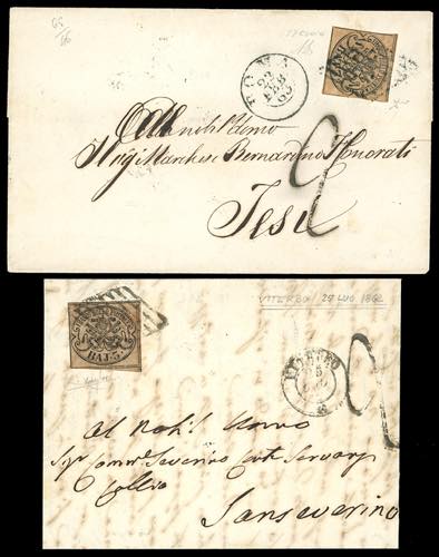 1862/63 - 3 baj bruno cuoio, due ... 