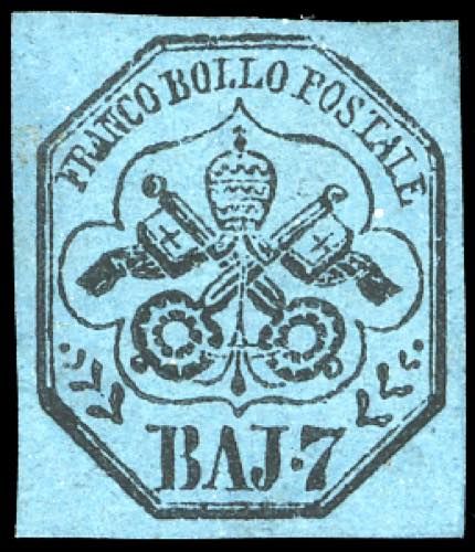 1852 - 7 baj azzurro (8), nuovo ... 