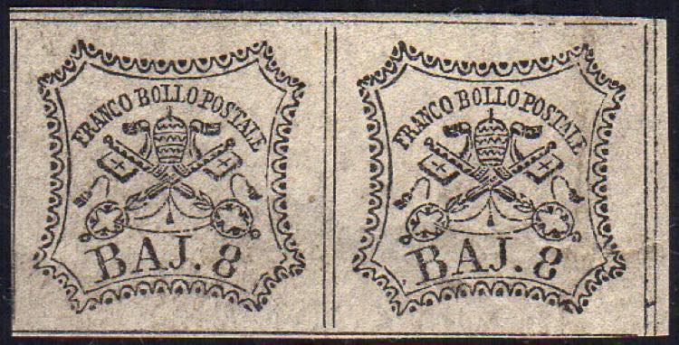 1852 - 8 baj bianco (9), coppia ... 
