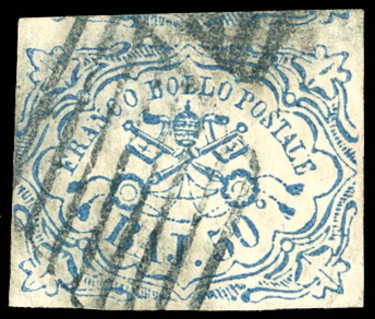 1852 - 50 baj azzurro (10), tre ... 