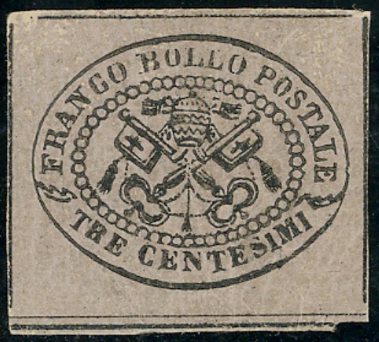 1867 - 3 cent. grigio rosa (14), ... 