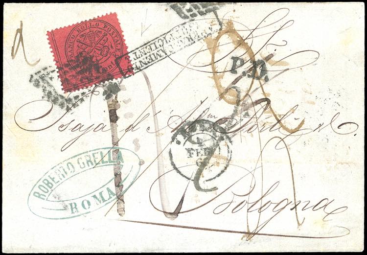 1869 - 20 cent. rosso bruno (27), ... 