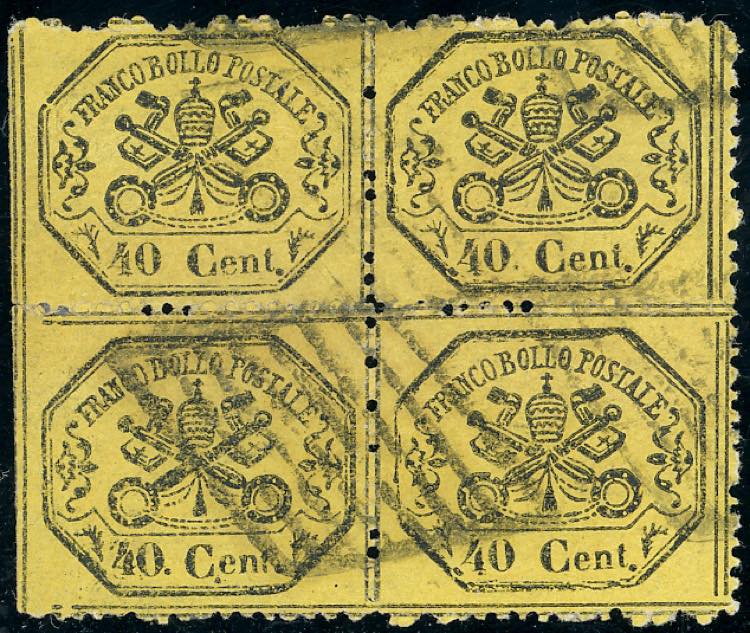 1868 - 40 cent. giallo (29b), ... 