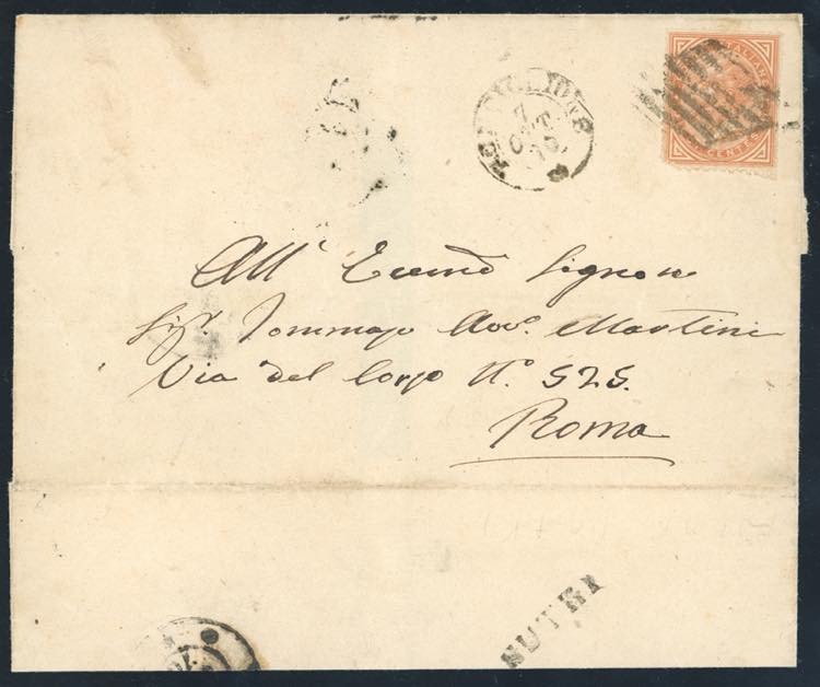 1870 - 10 cent. De La Rue (T17), ... 