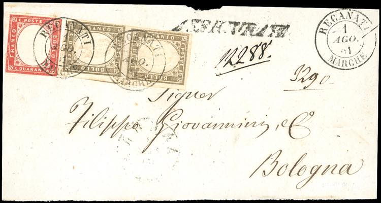 RECANATI, assicurata - 10 cent., ... 