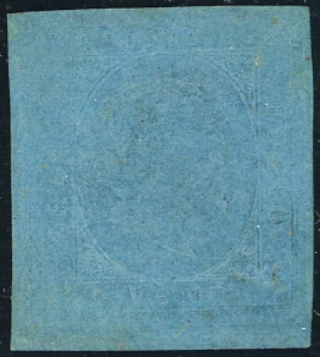 1853 - 20 cent. azzurro (5), gomma ... 