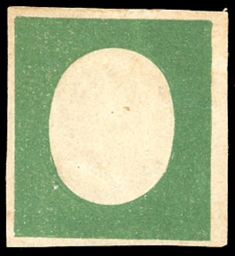 1854 - 5 cent. verde scuro, non ... 