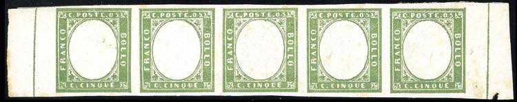 1863 - 5 cent. verde (13Ea), ... 