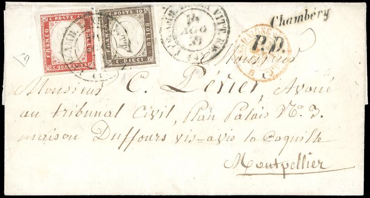 1859 - 10 cent. terra dambra ... 