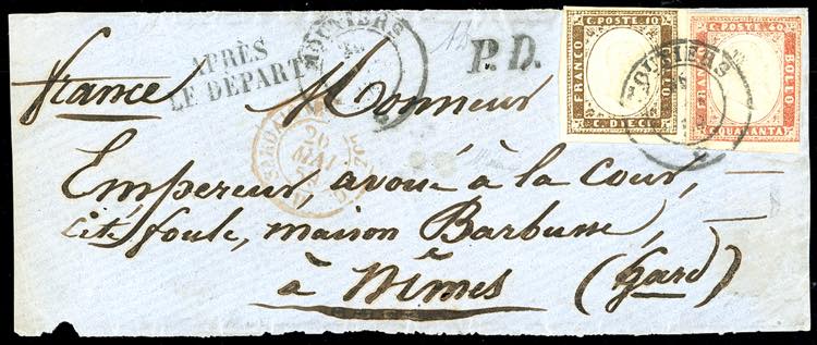 1859 - 10 cent., 40 cent., tinte ... 