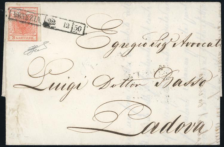 1850 - 3 kreuzer rosso (3), ... 