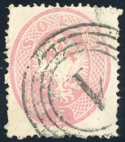 1863 - 5 soldi rosa, dent. 14 ... 
