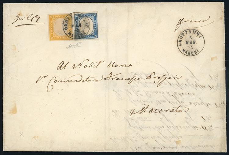 1862 - 80 cent. arancio carico, 20 ... 