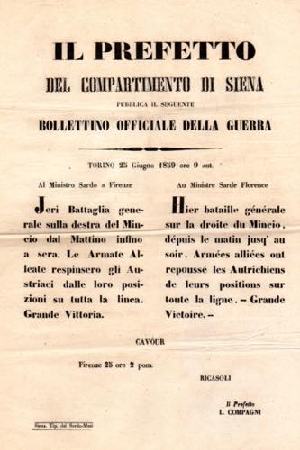 1859 - Manifesto a stampa del ... 