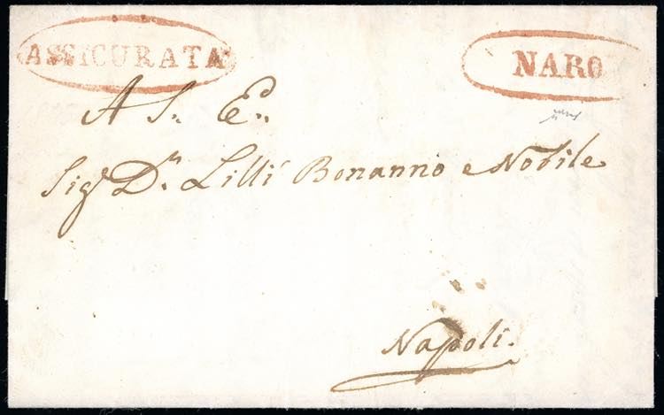 1842 - Fresca lettera assicurata ... 