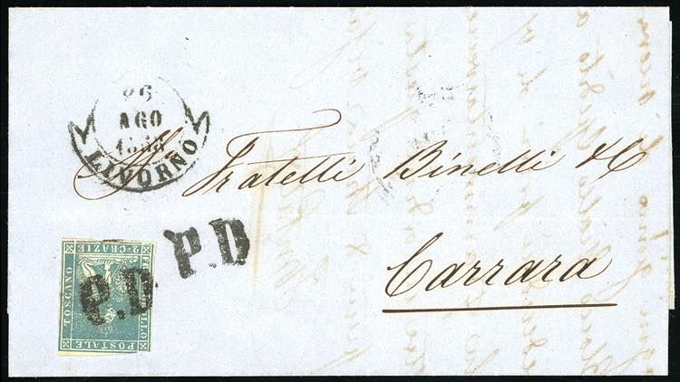 1858 - 2 crazie azzurro (13), ... 