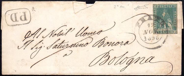 1858 - 2 crazie azzurro grigio ... 